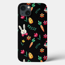 Black Påsk Mönster Phone Case