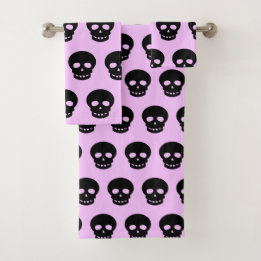 Black Pastel Goth Lilac Skull Mönster