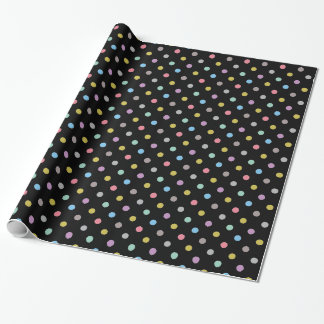 Black Pastel Spot ELEGANT BIRTHDAY BRÖLLOP WRAP Presentpapper