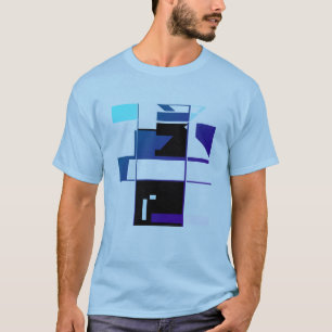 Black Patchwork MCM-inspirerad Geometric-marinerad T Shirt
