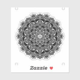 Black-Patterned Mandala Vinyl Klistermärken