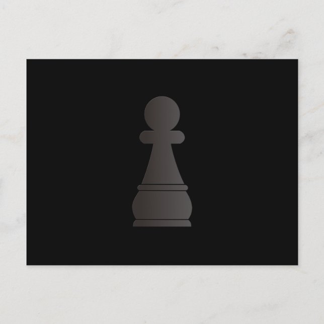 Black Pawn chess biet Vykort (Framsida)