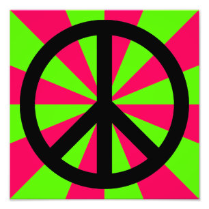 Black Peace Symbol Photo Fototryck