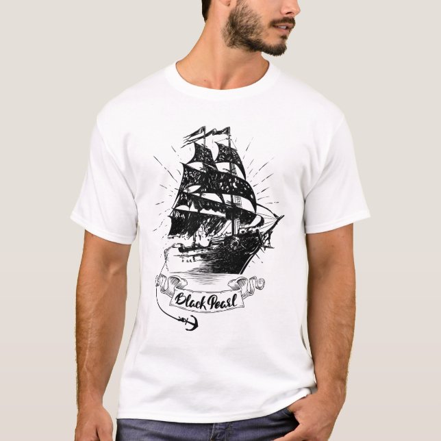 Black Pearl Frakt - Pirater i Karibien T Shirt (Framsida)