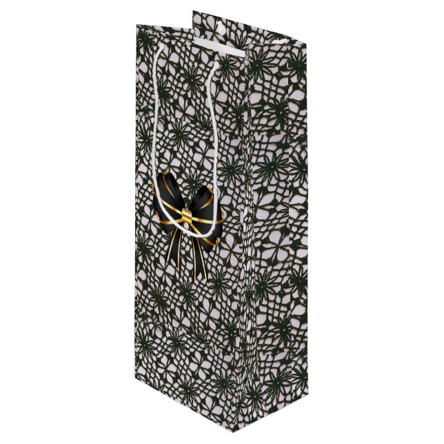 Black Pearl Snöre och Bow (Framsidan Vinklad)