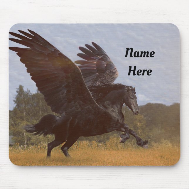 Black Pegasus Mousepad Musmatta (Framsidan)