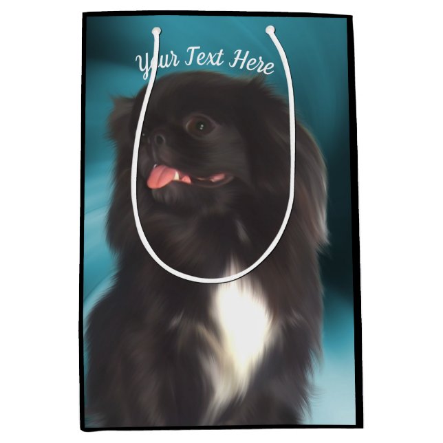 Black Pekingese Hund Personlig (Framsidan)