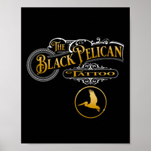Black Pelican Tatto Shop Poster