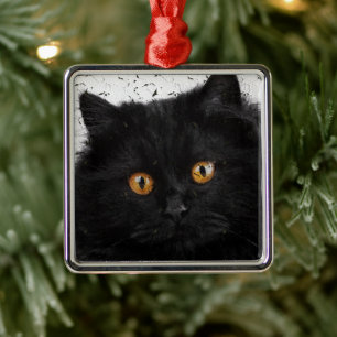 Black Persian Ansikte Julgransprydnad Metall