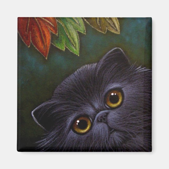 BLACK PERSIAN CAT - ÖSTMYNT MAGNET (Framsidan)