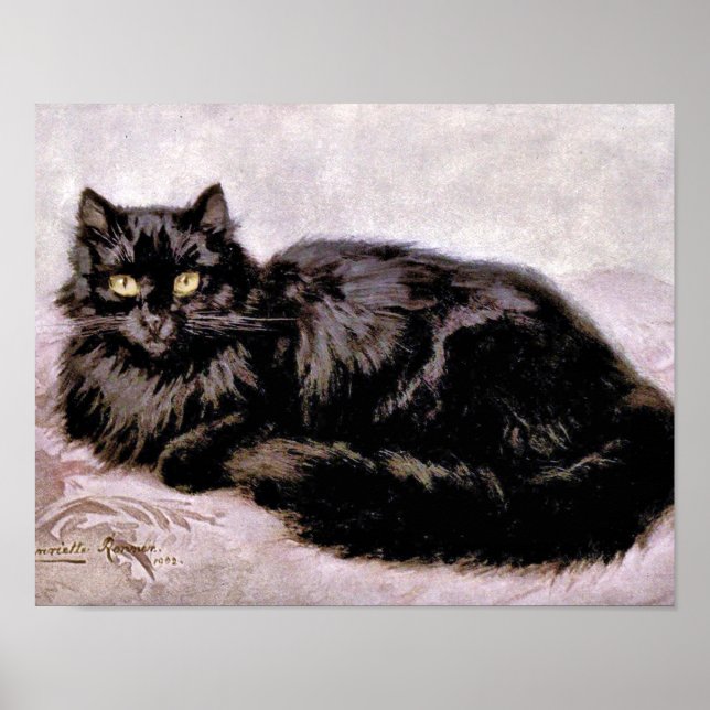 Black Persian Cat Poster (Framsidan)