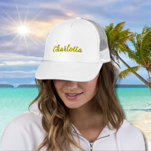 Black Personalize Namn   Neon Gult Färg Keps