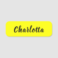 Black Personalize Namn | Neon Gult Färg