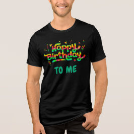 Black Personlig Birthday T-Shirt