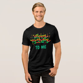 Black Personlig Birthday T-Shirt