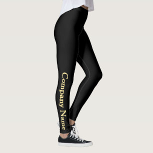 Black Personlig Business Company Namn webbplats Leggings
