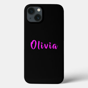 Black Personlig Namn Neon Shock rosa Typografi