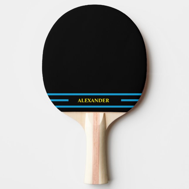 Black Personlig Ping Pong Paddle Pingisracket (Framsidan)