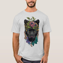 Black Phanter i Flower T-Shirt