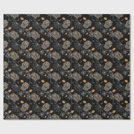 🖤 Black Pharaoh Mummy Wrapping Papper 🎃 👑 Presentpapper