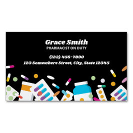 Black Pharmacist Magnetiska Visitkort