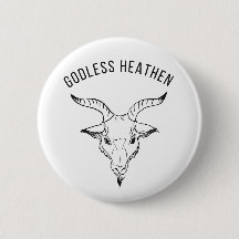 Black Phillip Godless Heathen Button