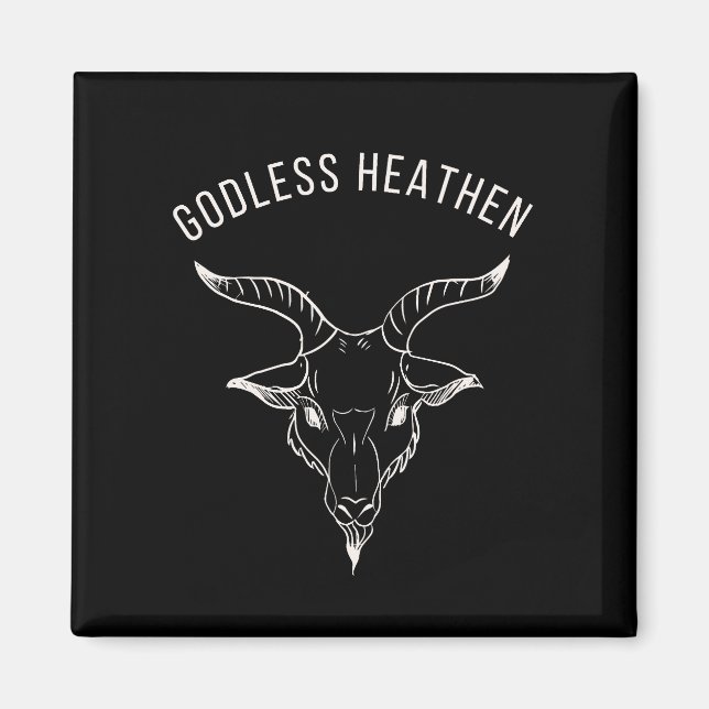 Black Phillip Godless Heathen Magnet (Framsidan)