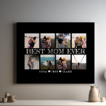 Black Photo Collage (bästa Mamma någonsin Anpassad Canvastryck<br><div class="desc">Kanvastrycket "Best Mamma ever Anpassade Black Photo Collage" är ett mästerverk i personligen som är designat för att fira exceptionellt mor. Med det här kanvastrycket kan du skapa ett unikt kollage av omhuldade familjefotografier, en hjärtlig gåva som symboliserar tacksamhet och kärlek. Med sin elegant svarta design kompletterar den alla dekorationer...</div>