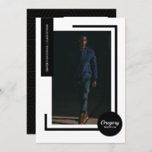 Black Photo Modern Photo Studenten Inbjudan