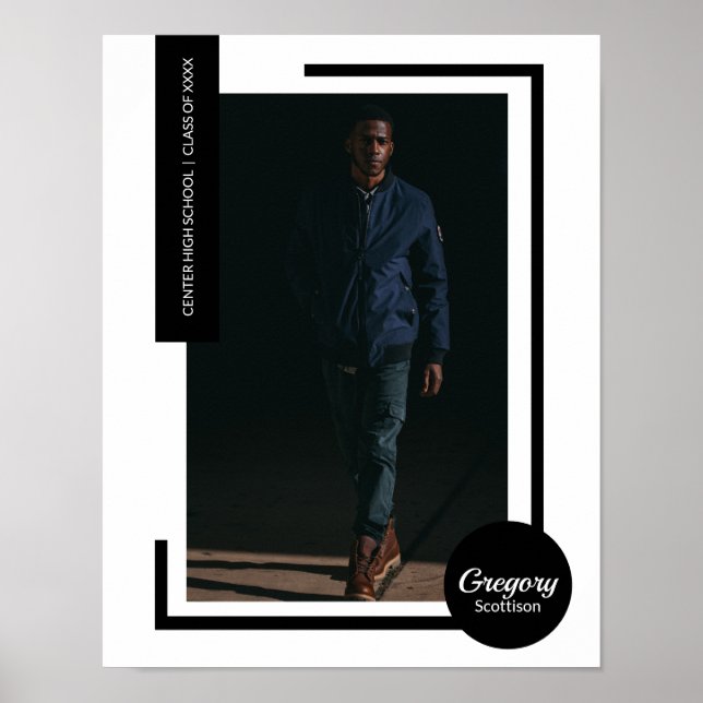 Black Photo Modern Studenten Poster (Framsidan)