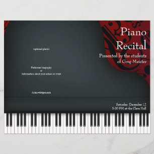 Black Piano on Red Foled Skäl Program