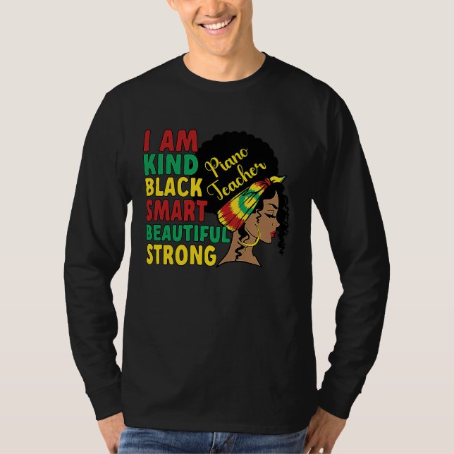 Black Piano Teacher African American Piano Teachin T Shirt (Framsida)