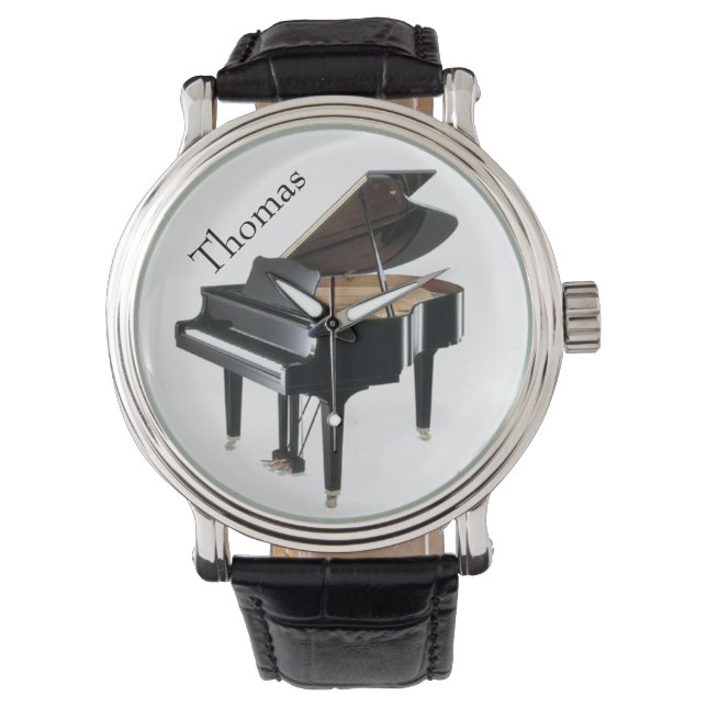 Black Piano Watch Armbandsur (Framsida)