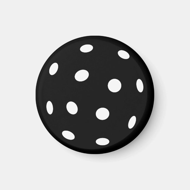 Black Pickleball Magnet (Framsidan)