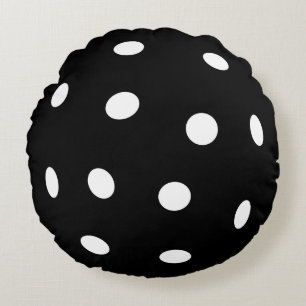 Black Pickleball Rund Kudde