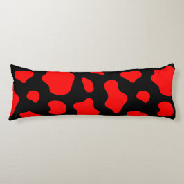 Black Pillow with Red Spots. Kroppskudde