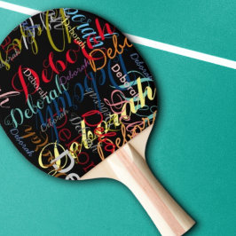 Black Ping Pong Paddles med Namn Pingisracket