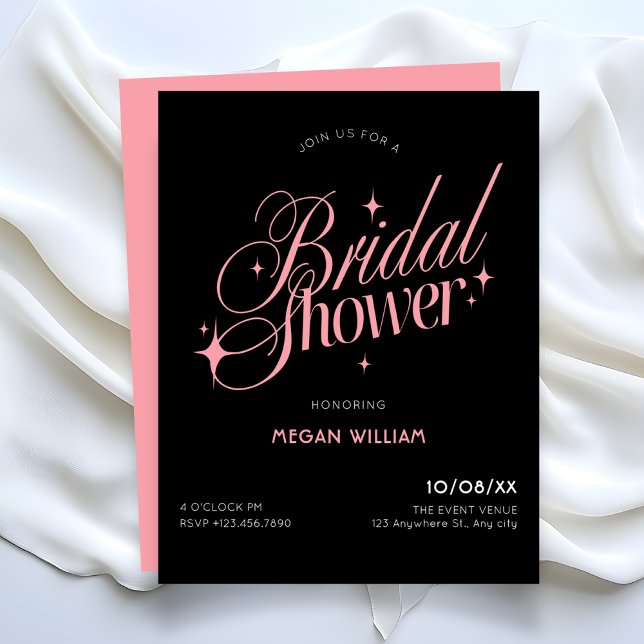 Black Pink bridal shower Inbjudningar (Skapare uppladdad)