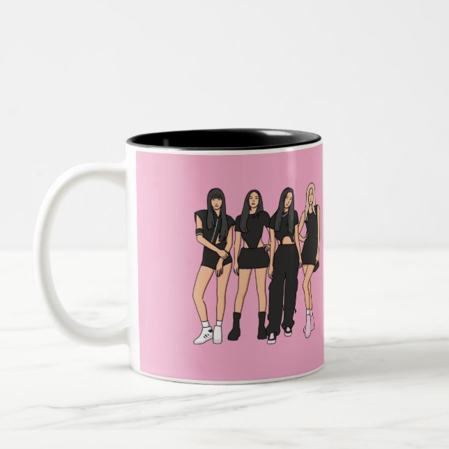 Black Pink special Mug Två-Tonad Mugg (Vänster)