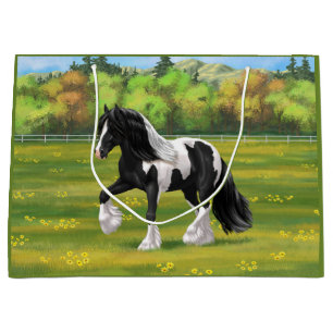 Black Pinto Piebald Gypsy Vanner Draft Horse