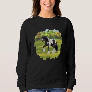 Black Pinto Piebald Gypsy Vanner Irish Cob Draft H T Shirt