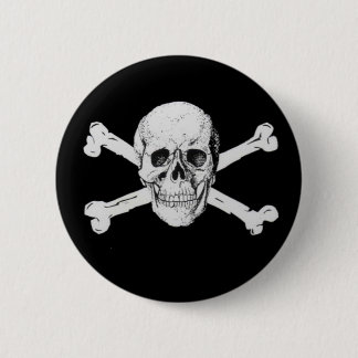 Black Pirat Skull och Crossbone Knapp