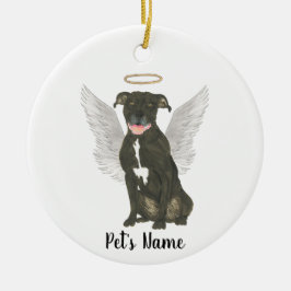 Black Pitbull-personalen Sympathy Memorial Julgransprydnad Keramik
