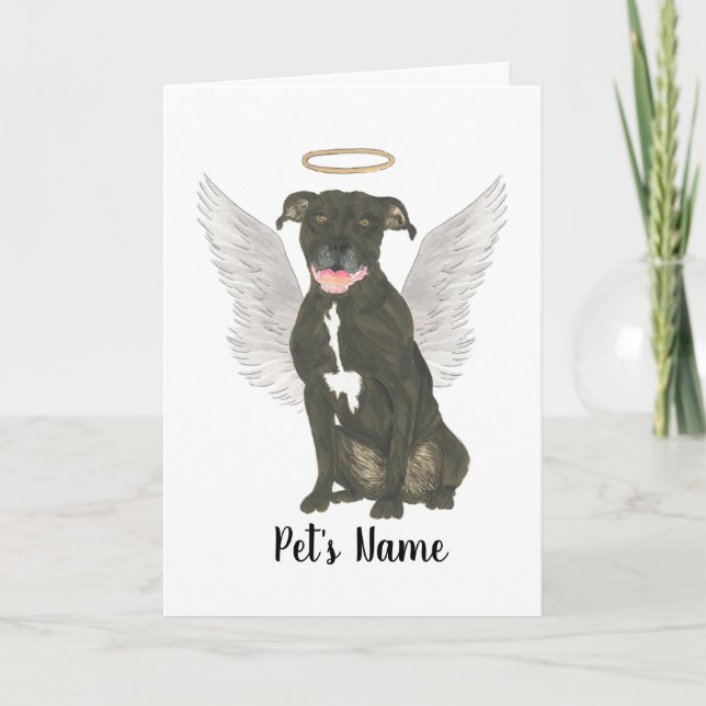 Black Pitbull-personalen Sympathy Memorial Kort (Framsida)