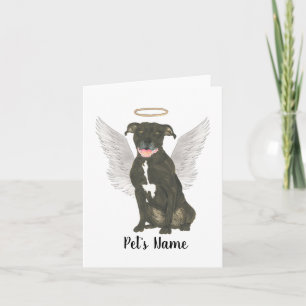 Black Pitbull-personalen Sympathy Memorial Kort
