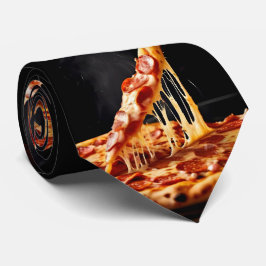 Black Pizza Neck Tie Slips
