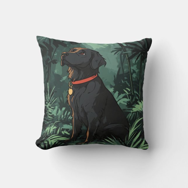 Black Placoted Retriever MoJo Pillow Kudde (Framsida)