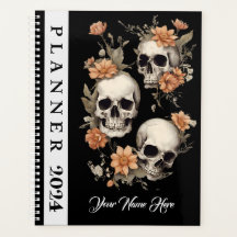 Black Planner 2024 Blommigt Bloom