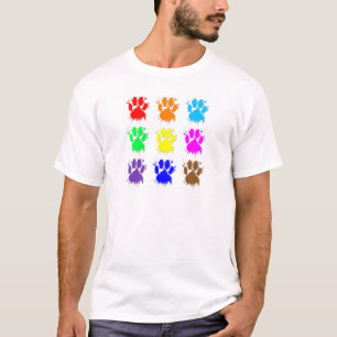 Bläck-plattformen Hund Tass Mönster Tee