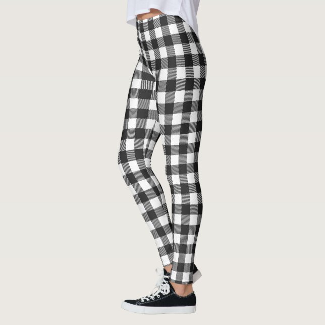Black Play Buffalo Check Mönster Leggings (Vänster)